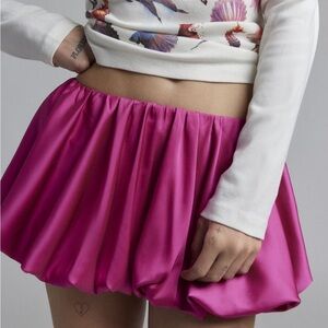 Urban Outfitters Hot Pink Satin Mini Skirt